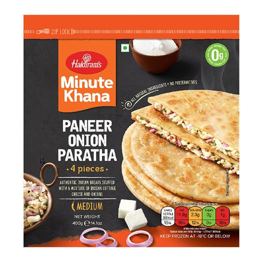 Haldiram's Paneer Onion Paratha 4pc- 400g