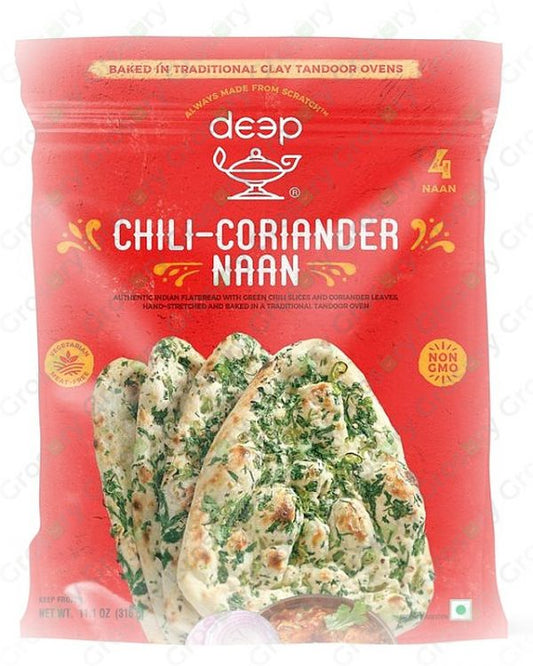 Deep Chili Coriander Naan (4 Pc) 316g